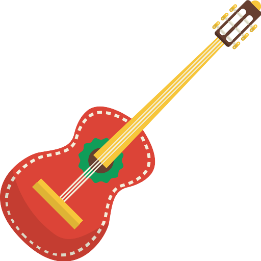 Guitar Vector Red Transparent PNG Image