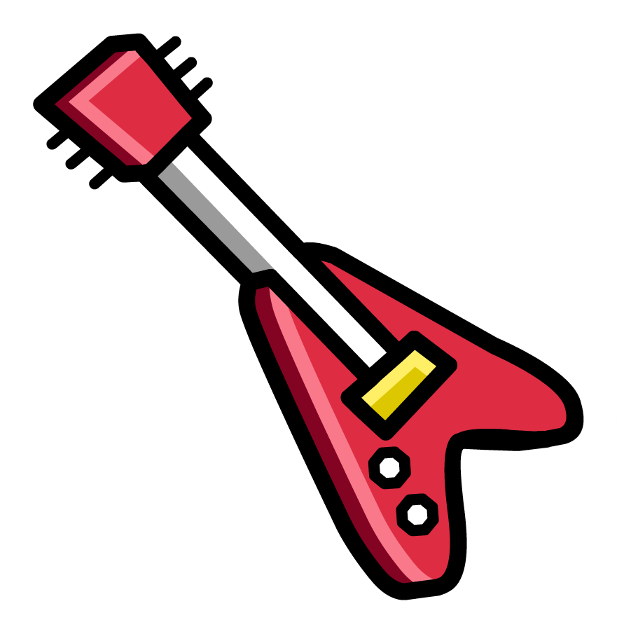 Guitar Vector Red Transparent PNG Image