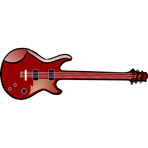 Guitar Vector Red Transparent PNG Image