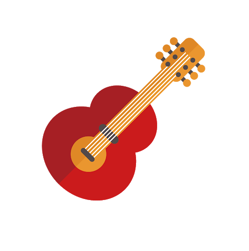 Guitar Vector Red Transparent PNG Image