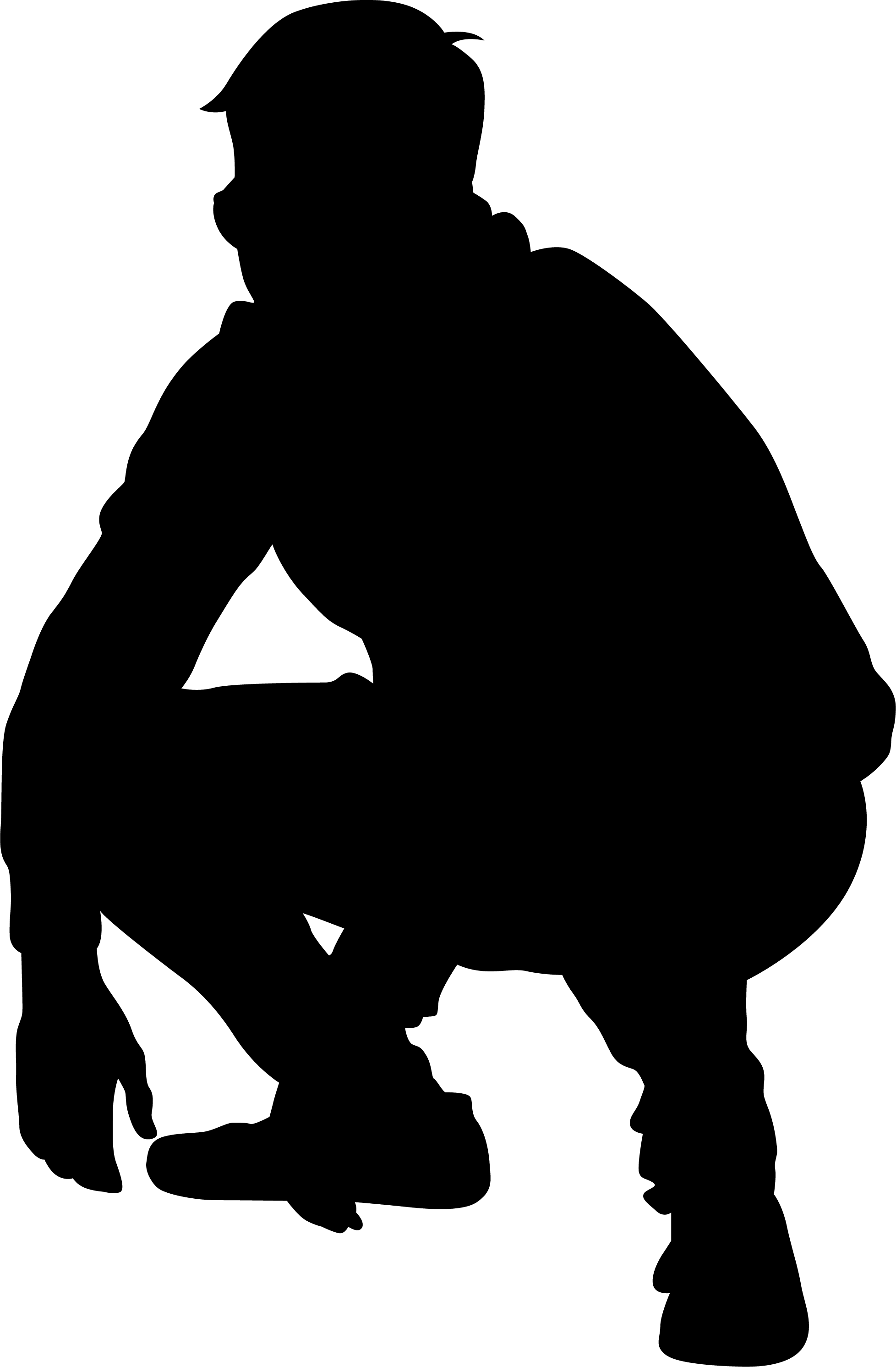 Squat Silhouette Transparent PNG Image