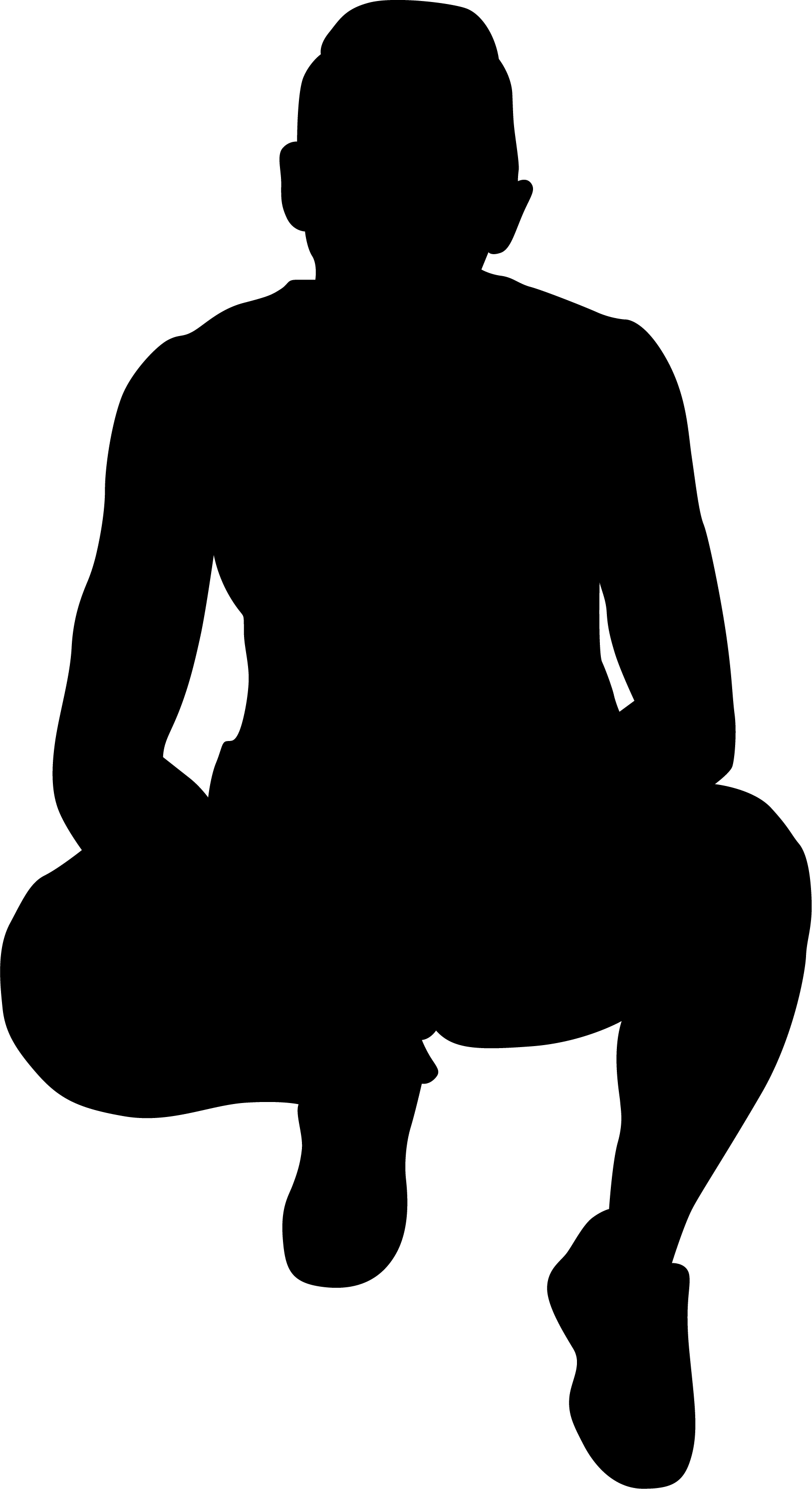 Squat Silhouette Transparent PNG Image