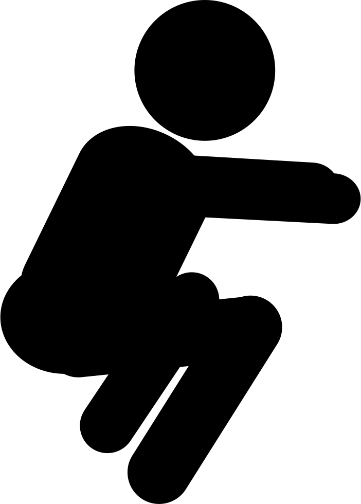 Squat Silhouette Transparent PNG Image