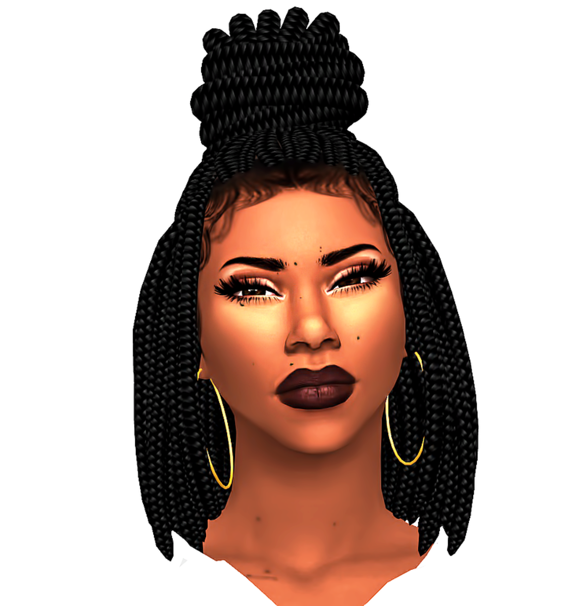 Sims Hair Hairstyle Forehead Afro Transparent PNG Image