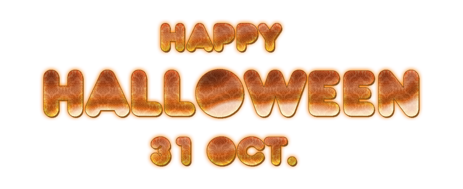 Happy Halloween Text Transparent PNG Image