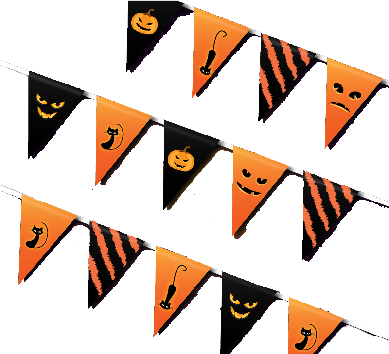 Triangle Flag Airpods Halloween Pattern Transparent PNG Image