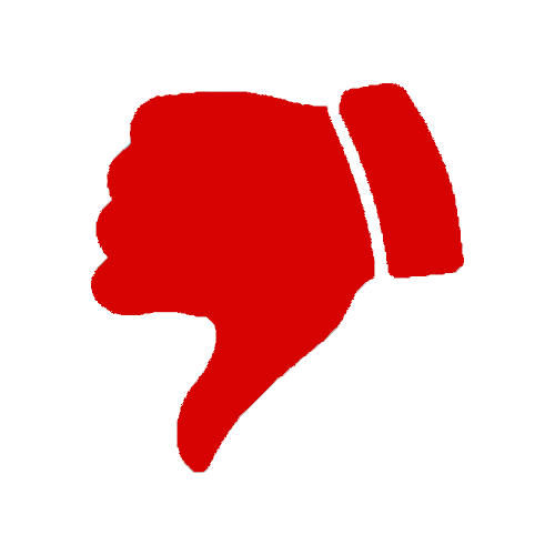 Down Signal Thumb Red Thumbs Transparent PNG Image