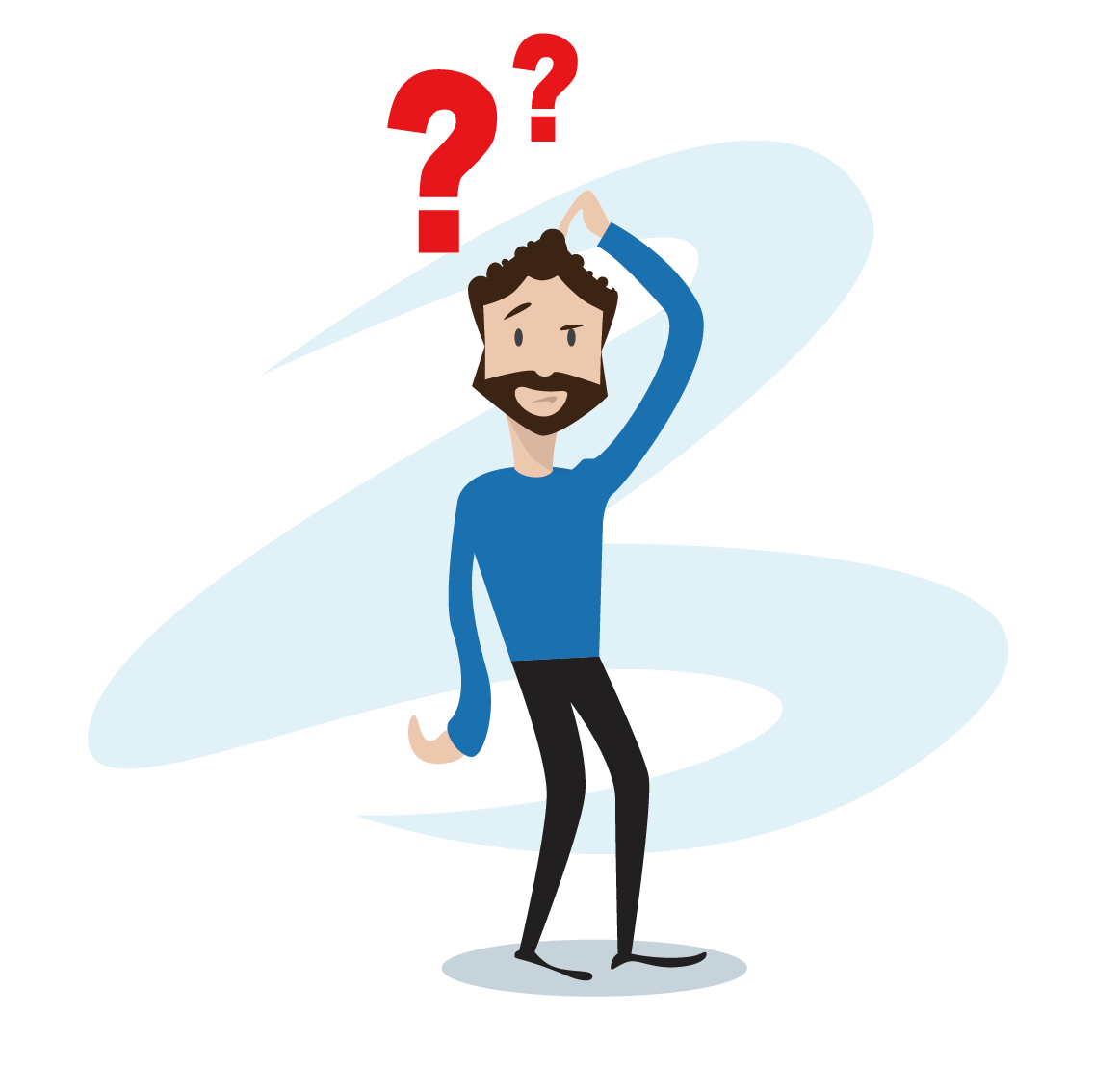 Blue Standing graphy Question Mark Royaltyfree Stock Transparent PNG Image