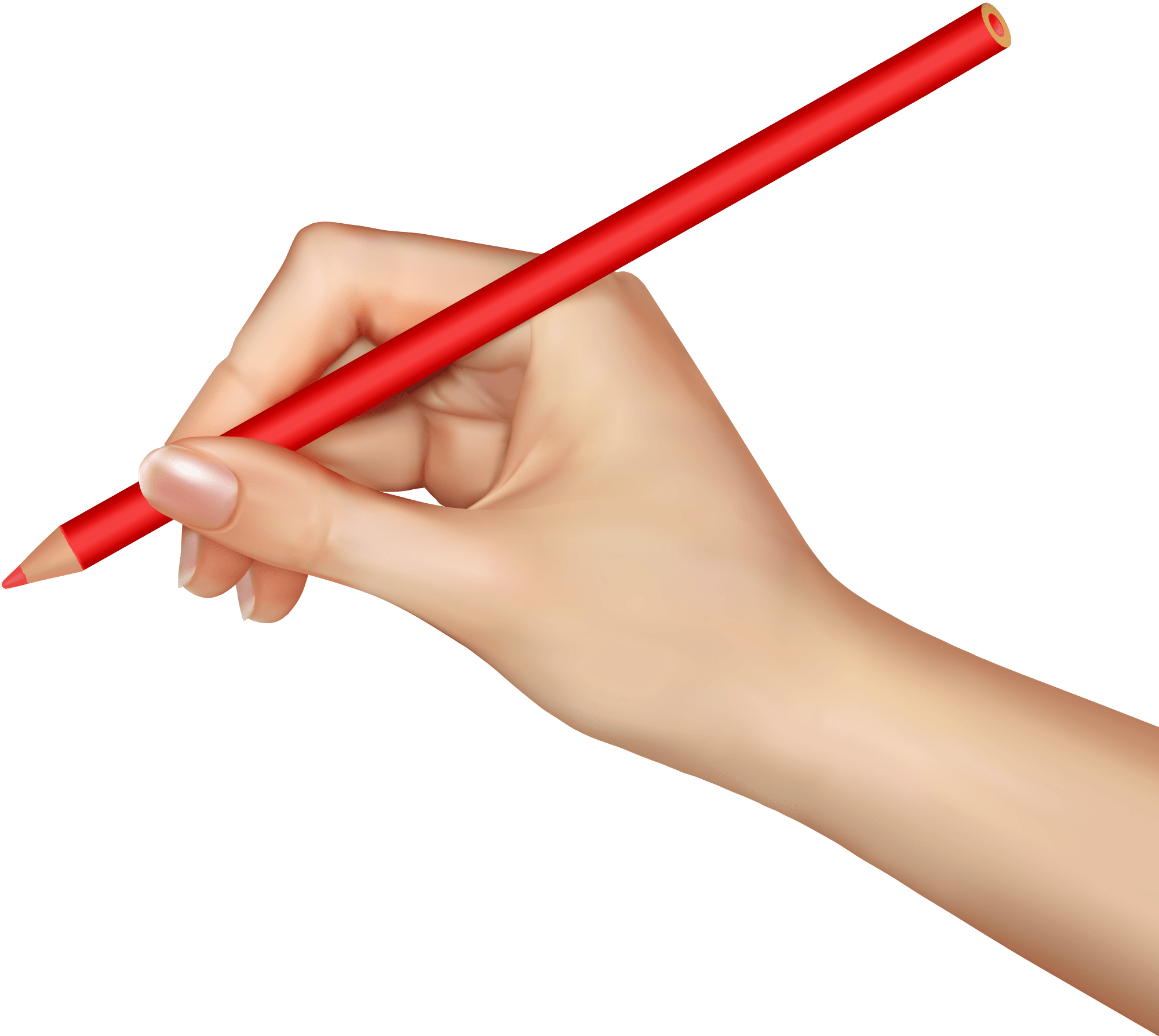 Pencil In Hand Hands Hand Transparent PNG Image