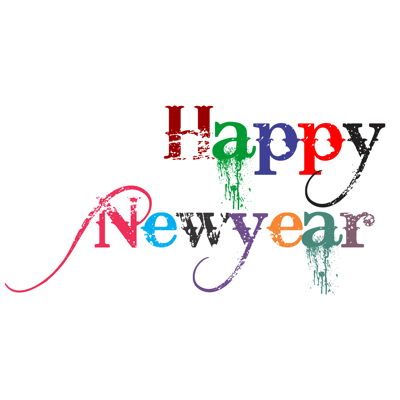 Happy New Year Transparent PNG Image