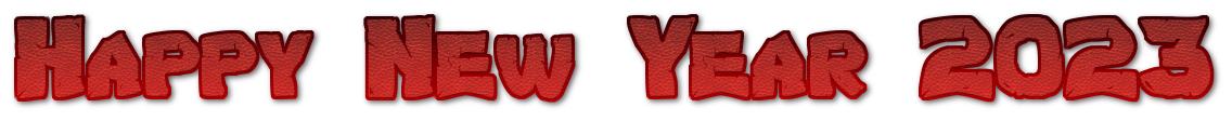 Happy New Year 2023 Text Transparent PNG Image