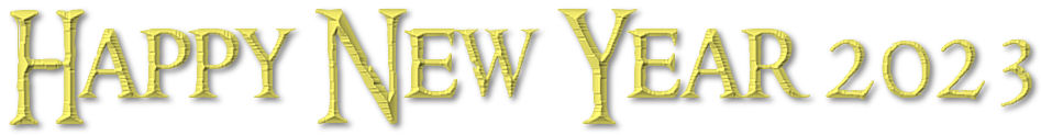 Happy New Year 2023 Text Transparent PNG Image