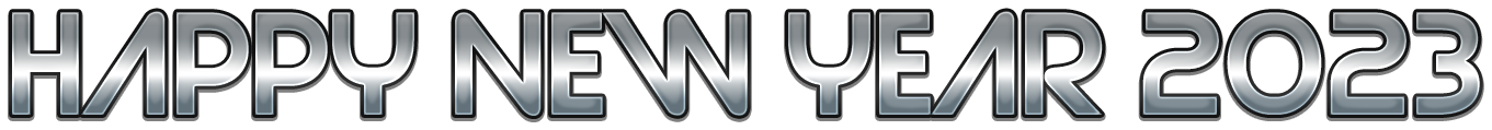 Happy New Year 2023 Text Transparent PNG Image
