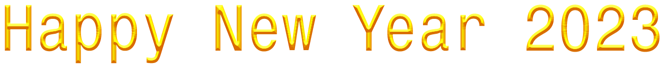 Happy New Year 2023 Text Transparent PNG Image