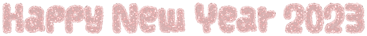 Happy New Year 2023 Text Transparent PNG Image