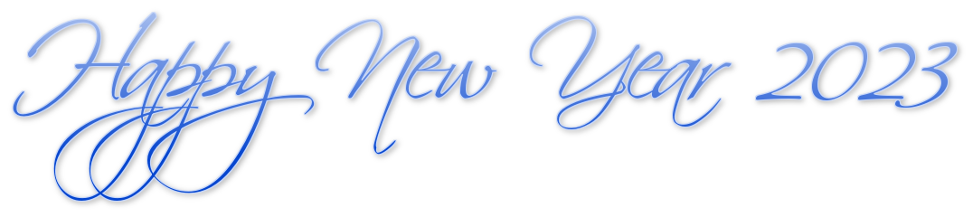 Happy New Year 2023 Text Transparent PNG Image