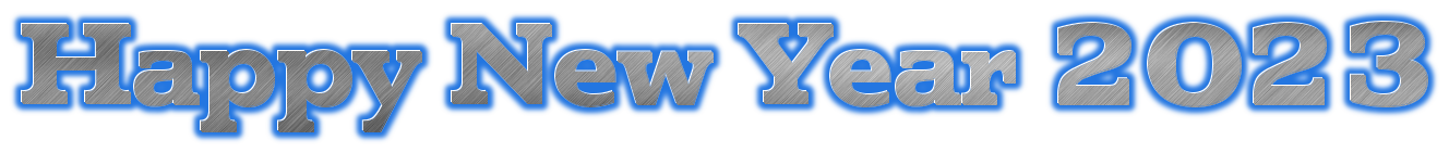 Happy New Year 2023 Text Transparent PNG Image
