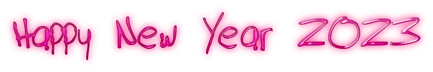 Happy New Year 2023 Text Transparent PNG Image