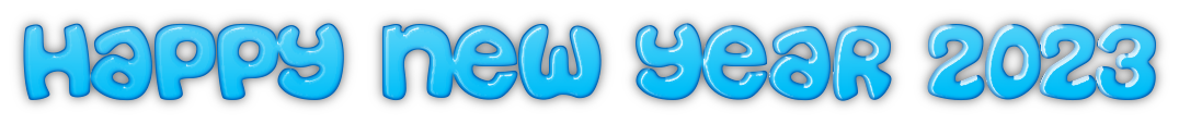 Happy New Year 2023 Text Transparent PNG Image