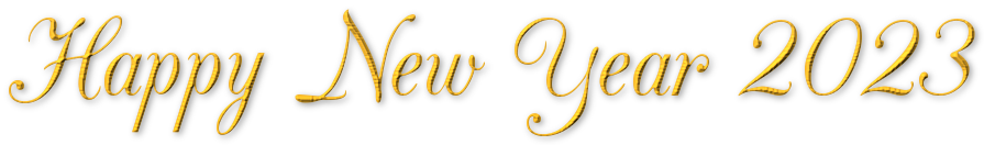 Happy New Year 2023 Text Transparent PNG Image