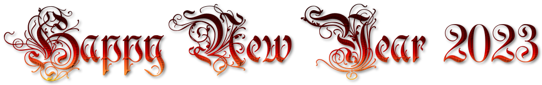 Happy New Year 2023 Text Transparent PNG Image