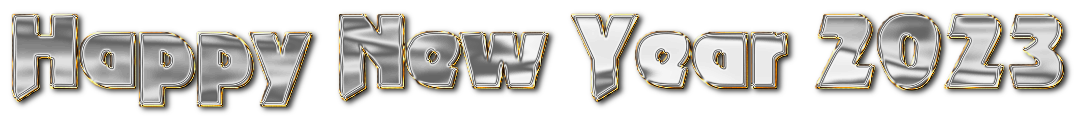 Happy New Year 2023 Text Transparent PNG Image