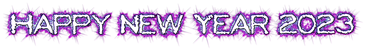 Happy New Year 2023 Text Transparent PNG Image