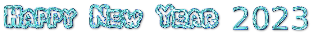 Happy New Year 2023 Text Transparent PNG Image
