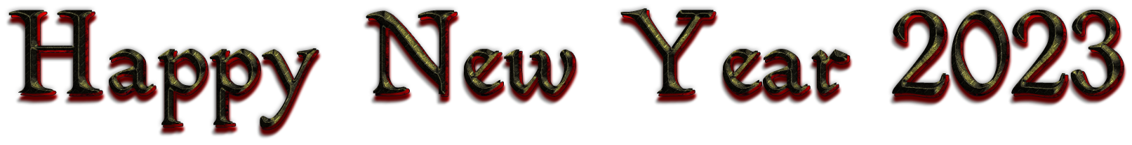 Happy New Year 2023 Text Transparent PNG Image