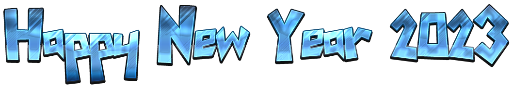 Happy New Year 2023 Text Transparent PNG Image