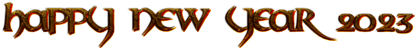 Happy New Year 2023 Text Transparent PNG Image