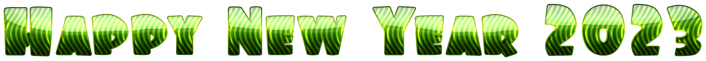 Happy New Year 2023 Text Transparent PNG Image