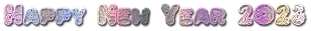 Happy New Year 2023 Text Transparent PNG Image