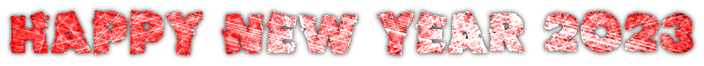 Happy New Year 2023 Text Transparent PNG Image