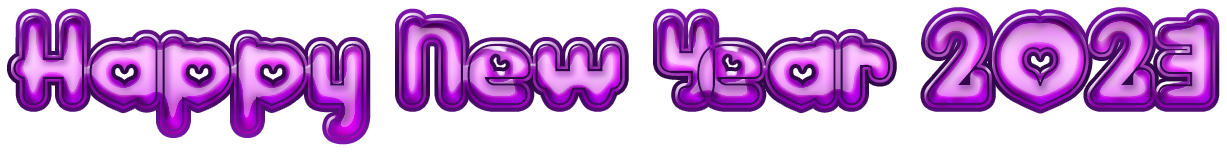 Happy New Year 2023 Text Transparent PNG Image