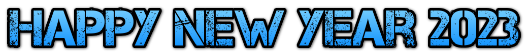 Happy New Year 2023 Text Transparent PNG Image