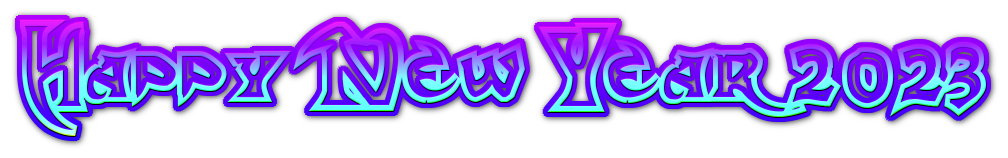 Happy New Year 2023 Text Transparent PNG Image