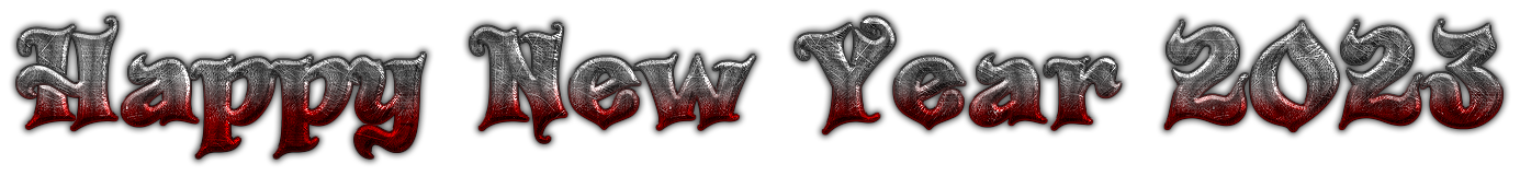 Happy New Year 2023 Text Transparent PNG Image