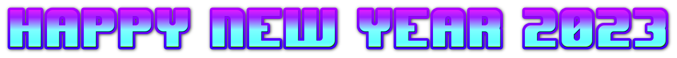 Happy New Year 2023 Text Transparent PNG Image