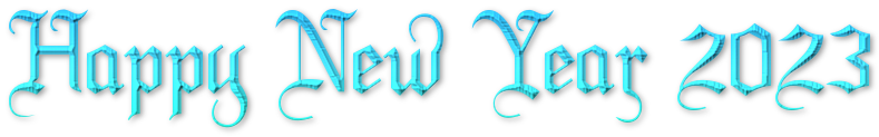 Happy New Year 2023 Text Transparent PNG Image