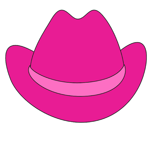 Pink Hat Cowboy Transparent PNG Image