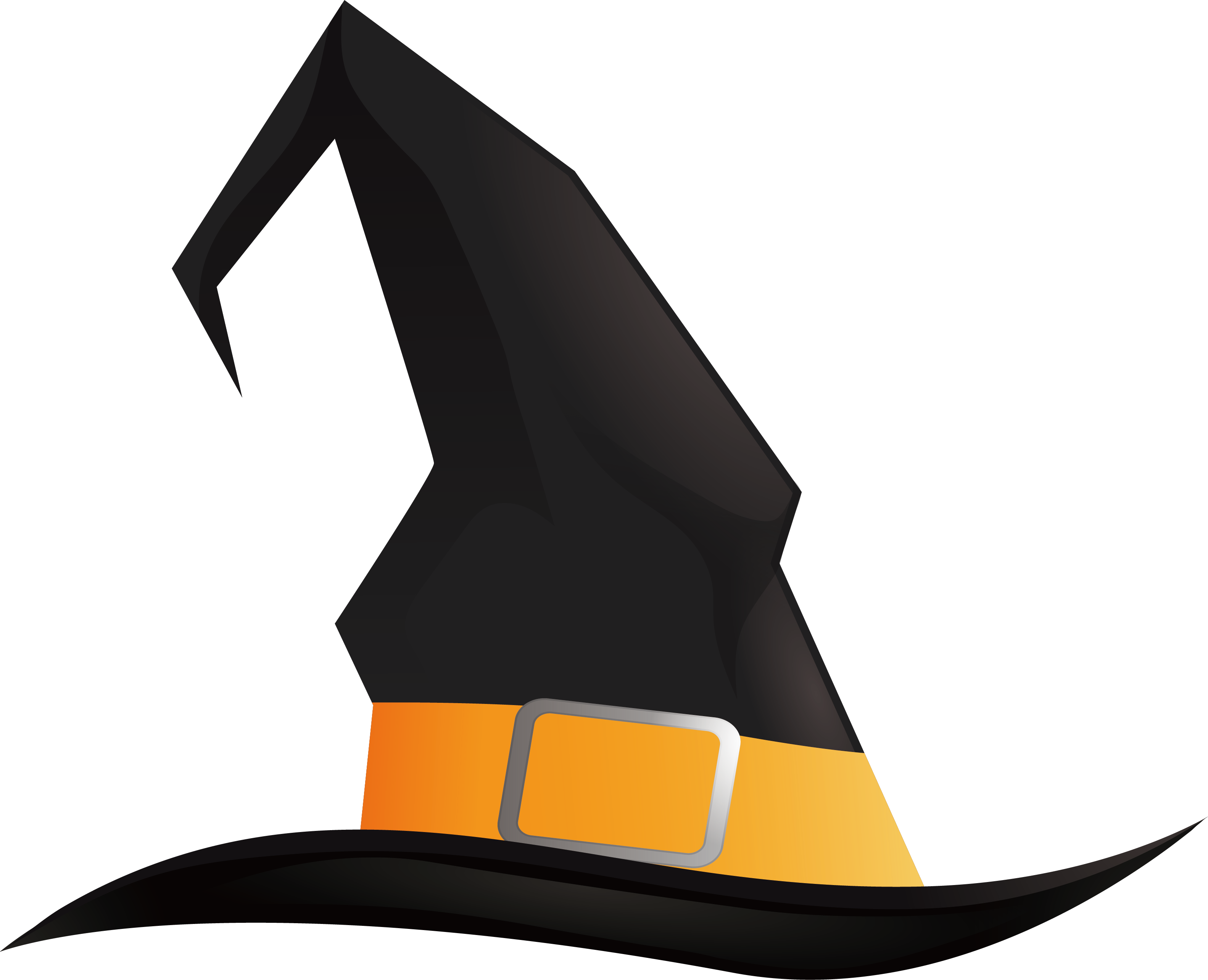 Black Magic Hat Transparent PNG Image