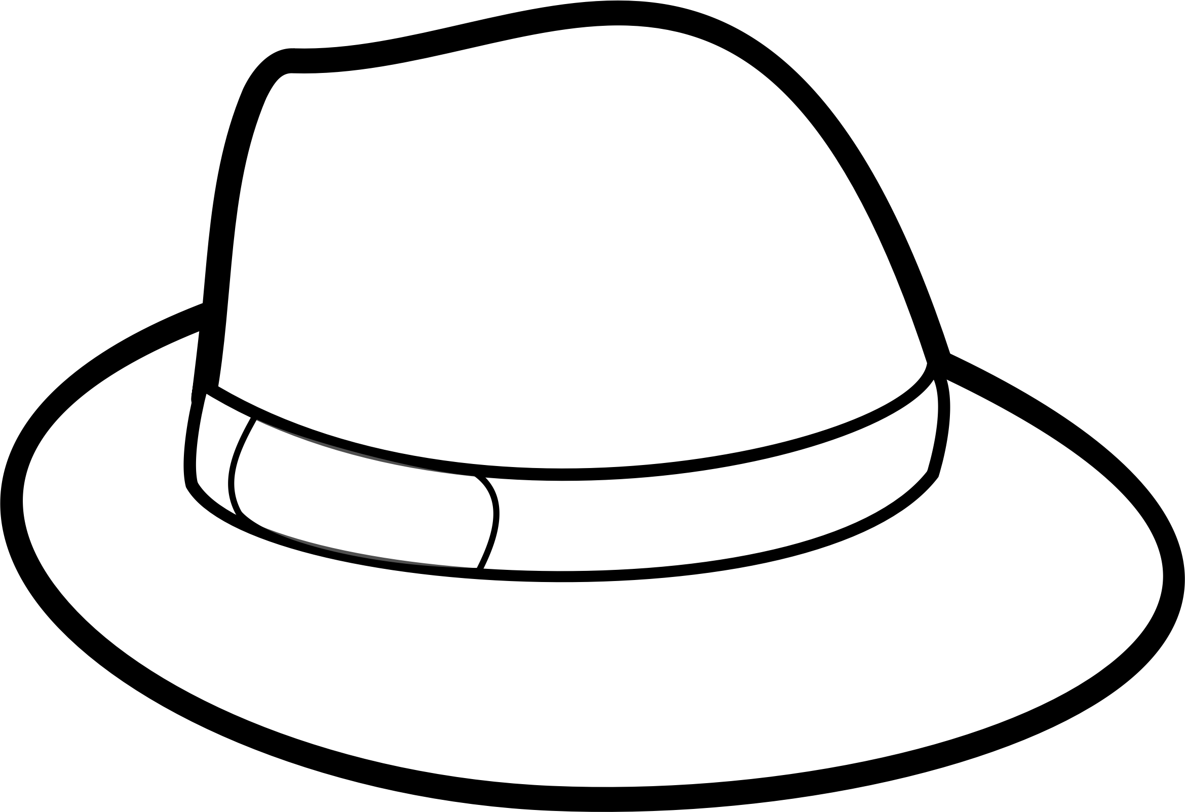 White Vector Hat Transparent PNG Image