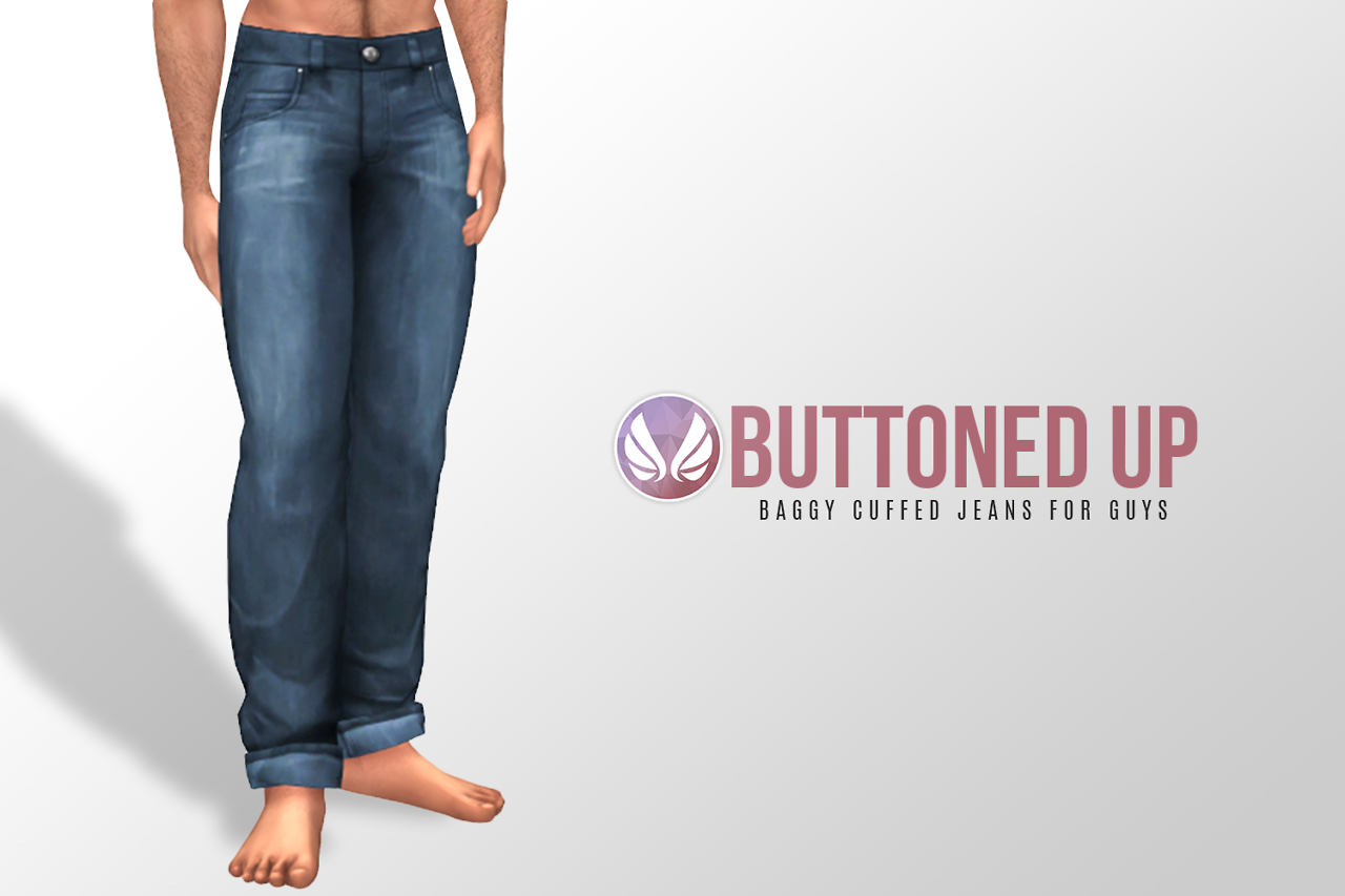 Sims Blue Jeans Waist Pants Frame Transparent PNG Image