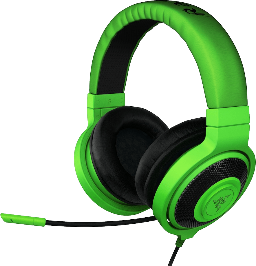 Green Headphones Transparent PNG Image