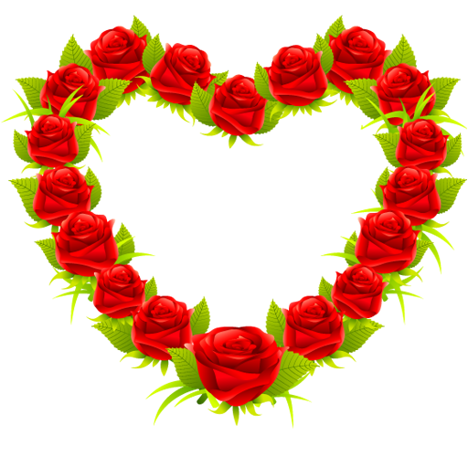 Heart Rose Transparent PNG Image