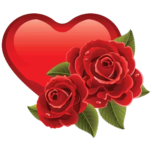 Heart Rose Transparent PNG Image