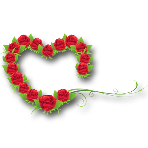 Rose Heart Transparent PNG Image