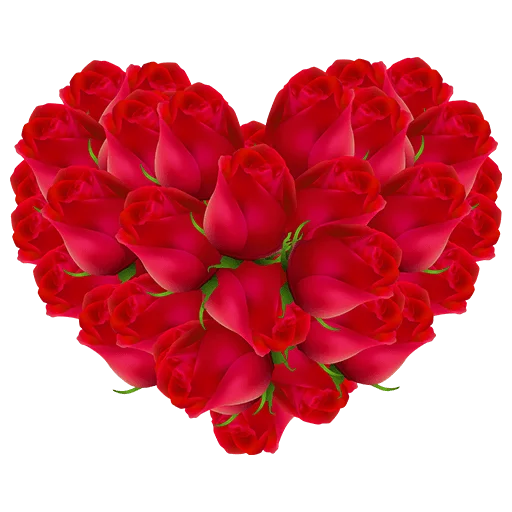 Rose Heart Transparent PNG Image