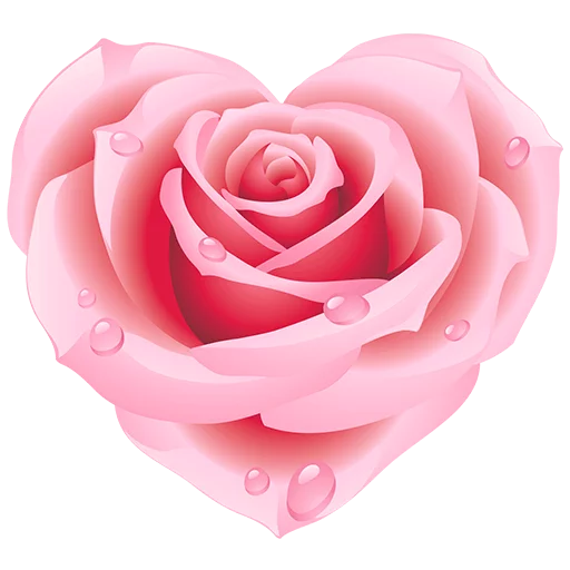Rose Heart Transparent PNG Image